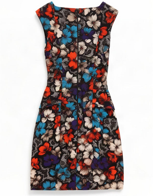French Connection Womens Sheath Dress UK 10 Small Multicoloured Floral