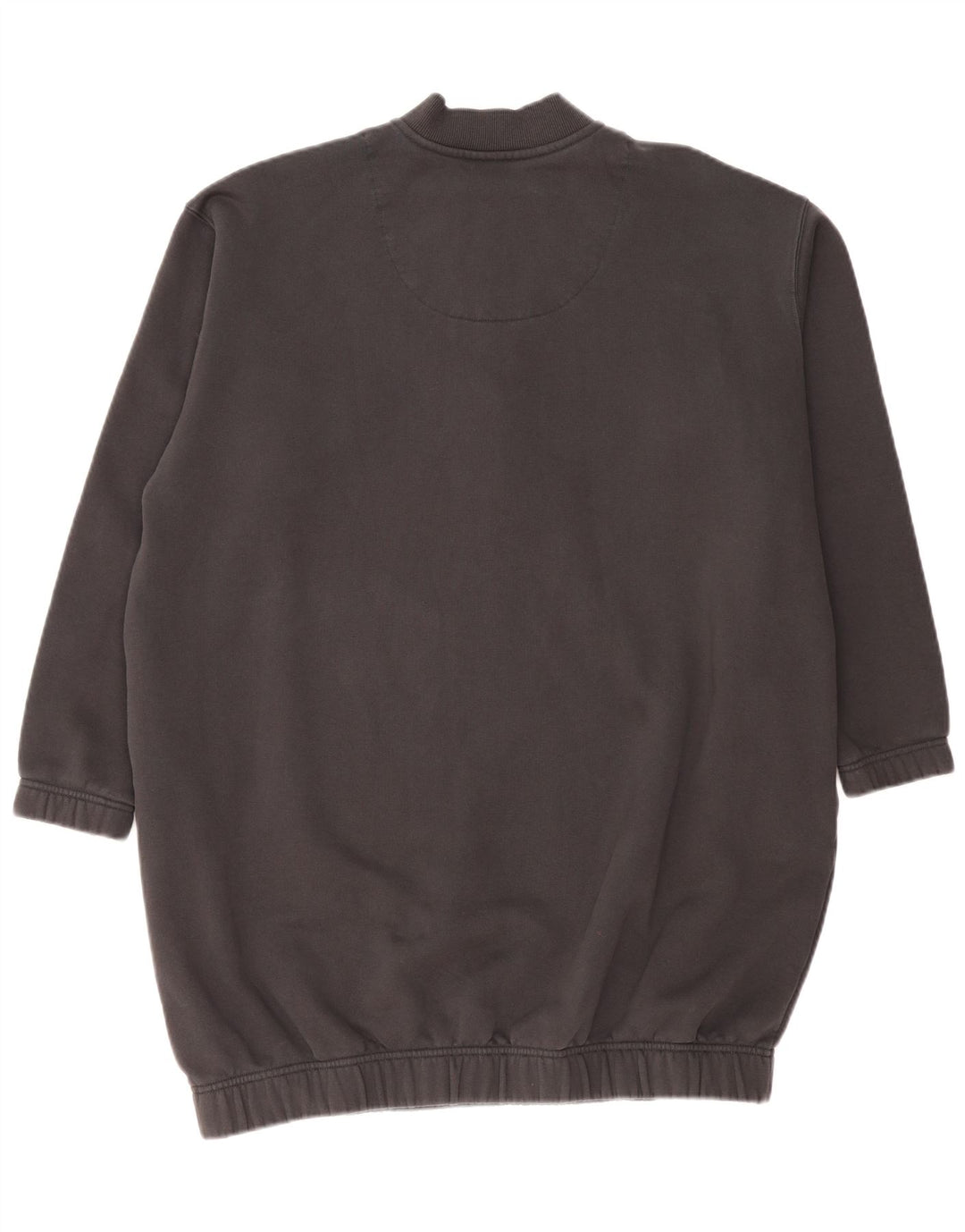 ADIDAS Женский оверсайз-свитшот с воротником на молнии Платье-джемпер Великобритания 24/26 2XL Серый