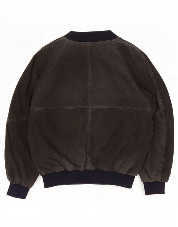 Мужской замшевый бомбер Maren IT 48 Medium Navy Blue Leather