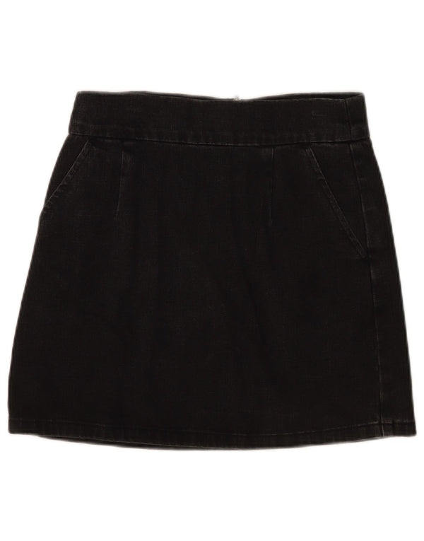 Topshop Женская мини-джинсовая юбка W28, средний черный хлопок