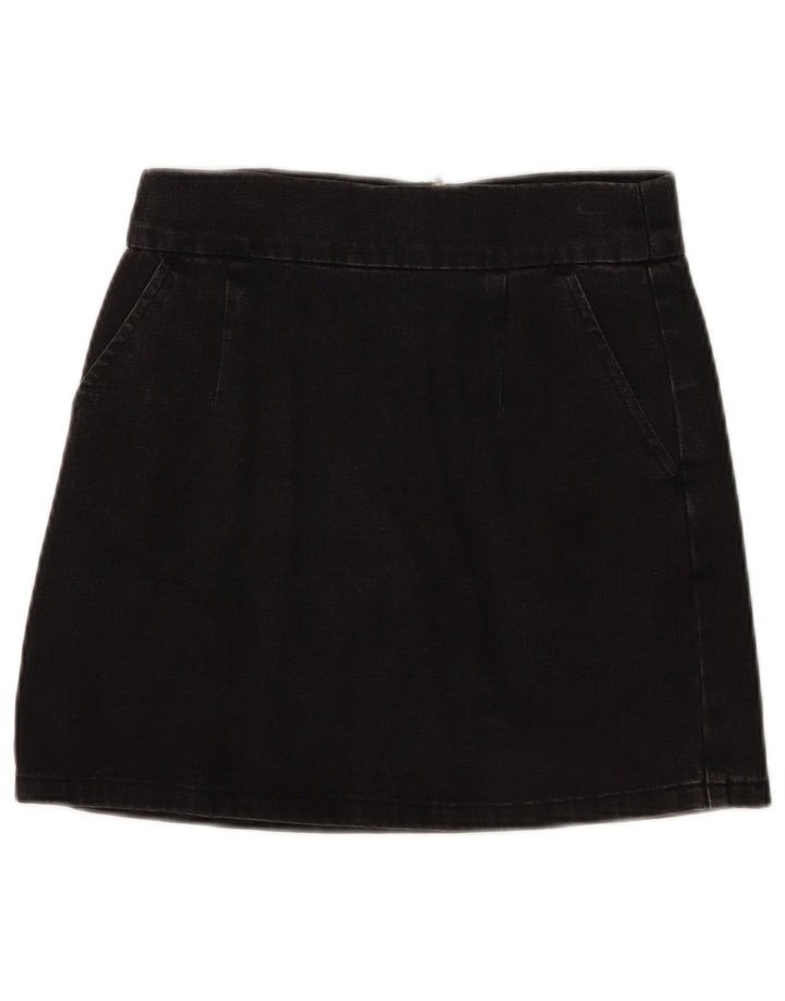 Topshop Женская мини-джинсовая юбка W28, средний черный хлопок