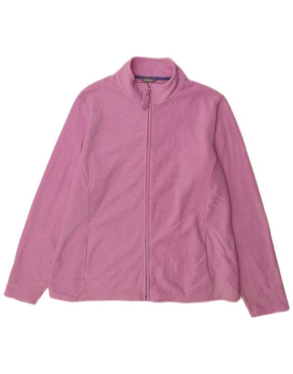 Женская флисовая куртка Marks & Spencer UK 20 2XL розовая из полиэстера