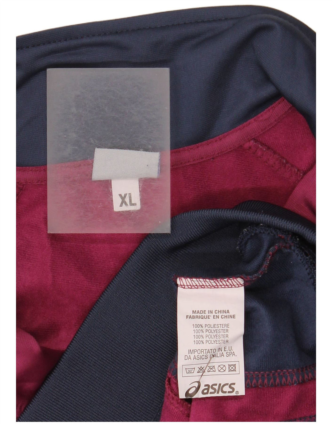 Женский спортивный костюм Asics UK 18 XL, бордовый полиэстер с цветными блоками