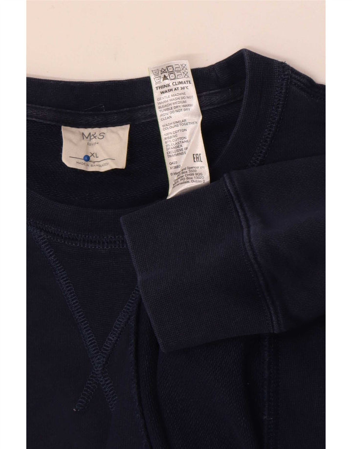 Мужской свитер Marks & Spencer XL, темно-синий, хлопок
