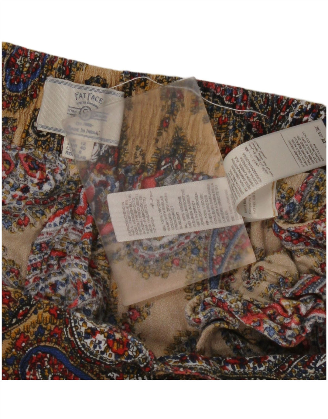 Женские брюки с высокой талией FAT FACE UK 12, средние W30 L27, разноцветные
