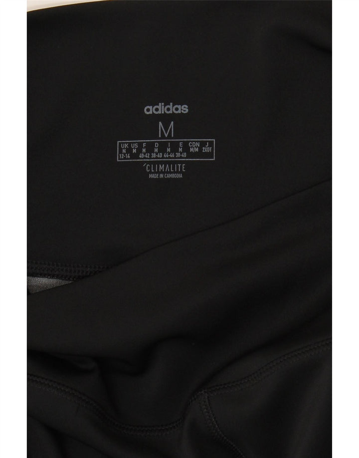 ADIDAS Womens Climalite Leggings UK 12/14 Medium  Black Colourblock Vintage Adidas and Second-Hand Adidas from Messina Hembry 