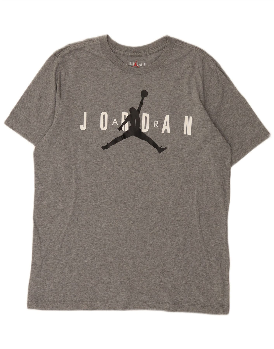 Мужская футболка Jordan с рисунком из хлопка среднего серого цвета с крапинками