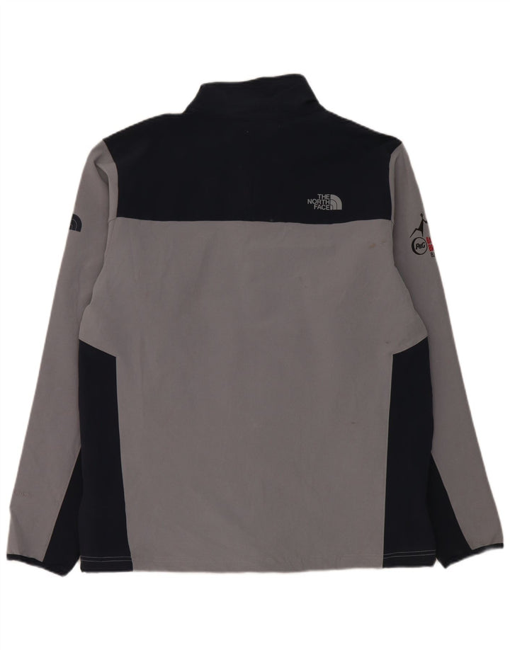 Мужская спортивная куртка The North Face, большая серая полиэстер с цветными блоками