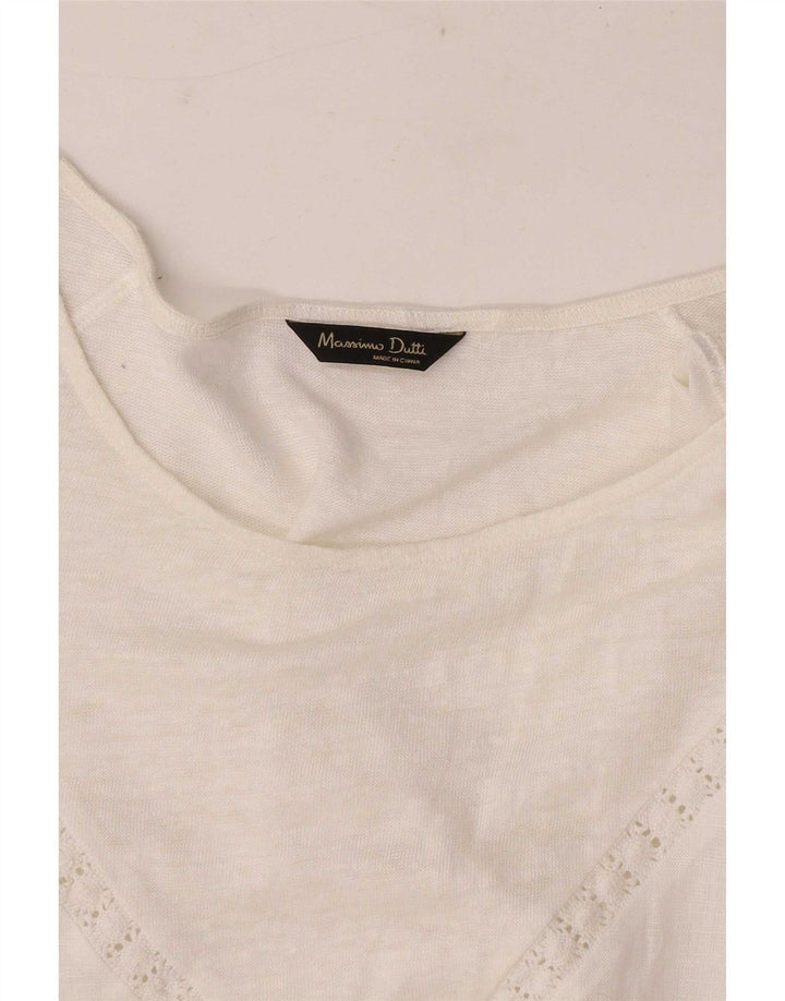 Женская блузка Massimo Dutti Top UK 12 Средний Белый
