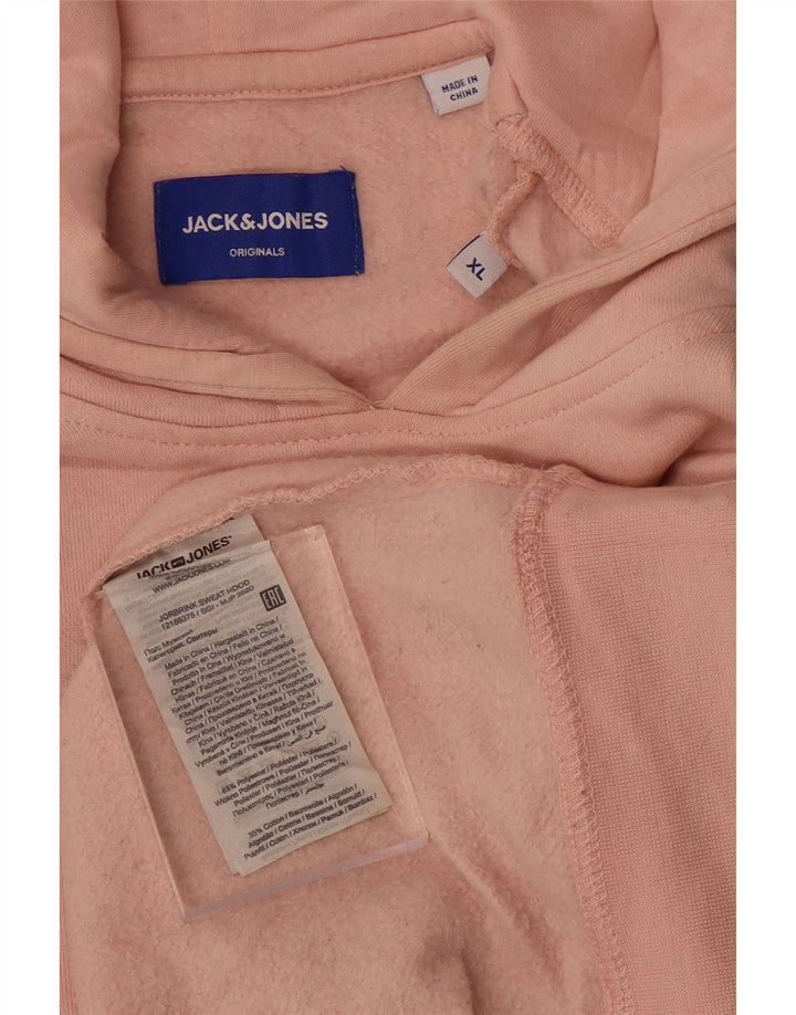 Мужской джемпер с капюшоном Jack & Jones XL, розовый полиэстер