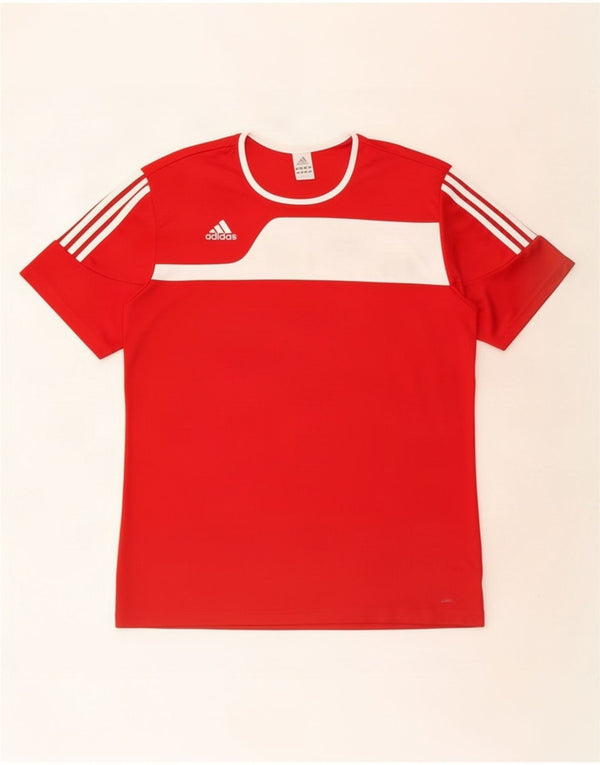 Adidas Мужская футболка Climalite Top XL Красный полиэстер с цветными блоками