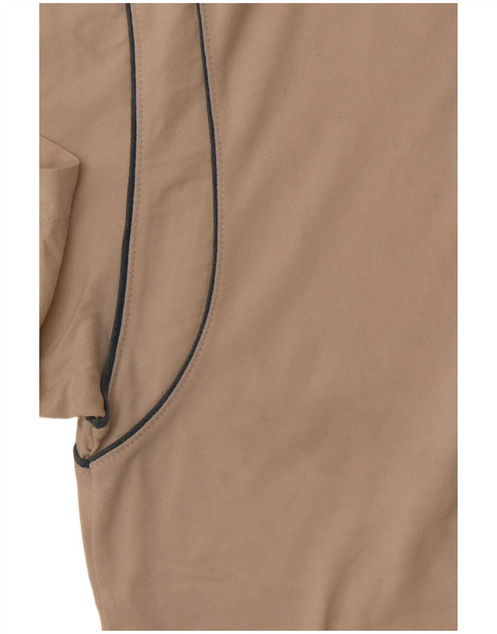 Мужская рубашка-поло DIADORA, большая бежевая, хлопок с цветными блоками