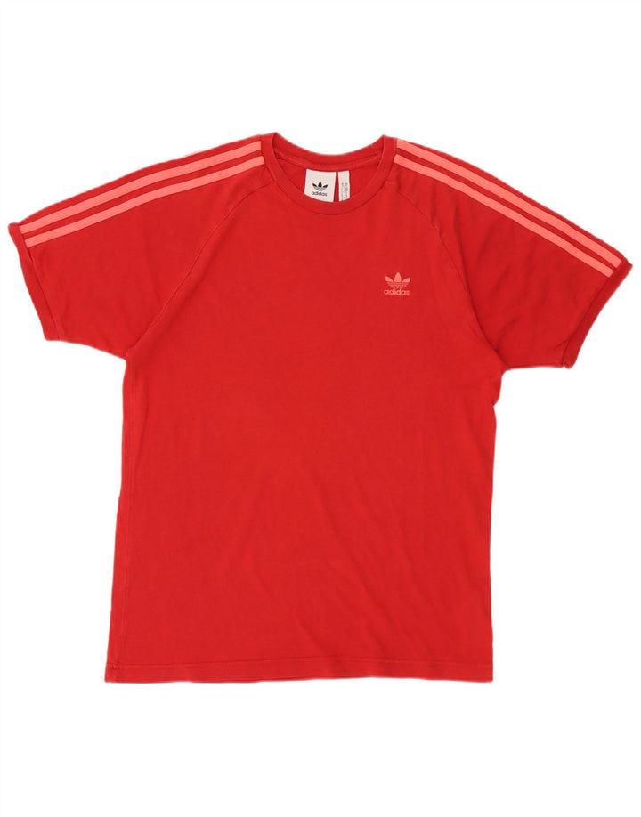 Мужская футболка Adidas Top среднего красного цвета из хлопка