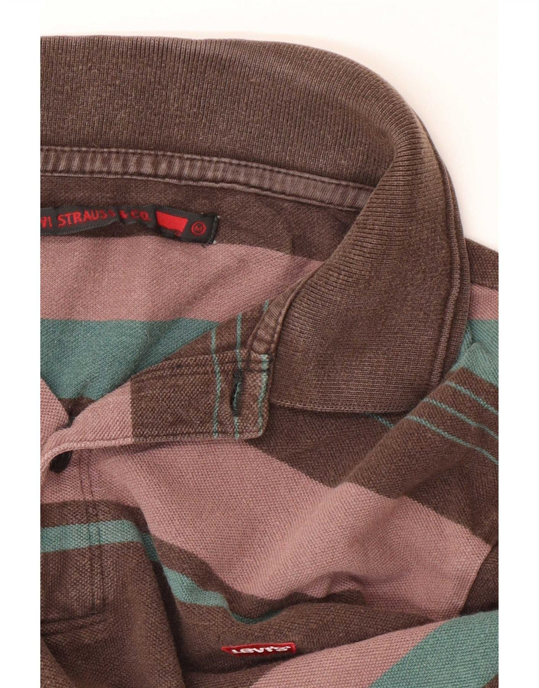 Мужская рубашка-поло с длинным рукавом Levi's, средняя, разноцветная в полоску
