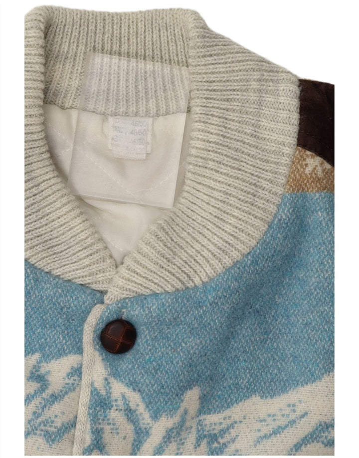 VINTAGE Мужской кардиган с рисунком IT 48/50 Средний Разноцветный