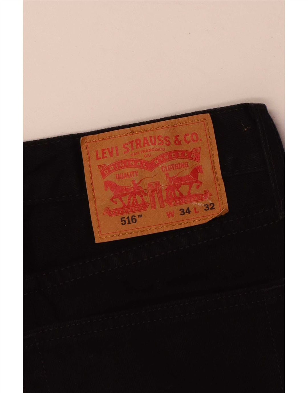 Мужские узкие прямые джинсы Levi's 516 W34 L32, черный хлопок