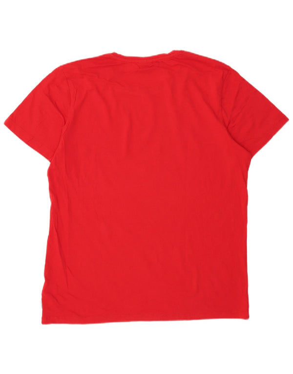 Мужская футболка с рисунком Jack & Jones Top XL, красный хлопок