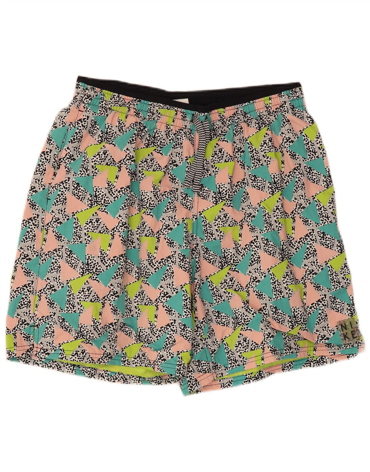 Мужские шорты для плавания Nike, большие разноцветные, из полиамида с геометрическим рисунком