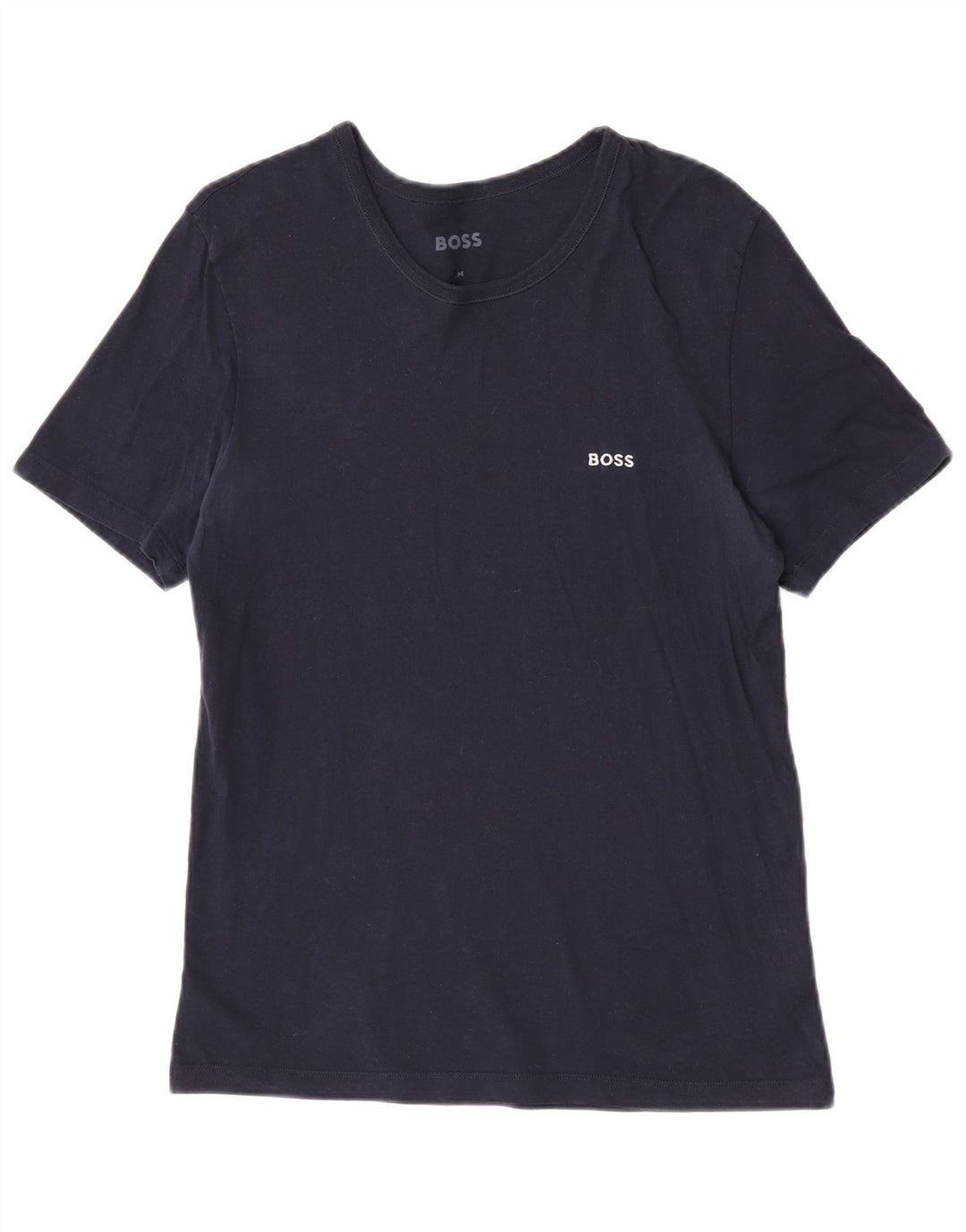 Мужская футболка Hugo Boss, темно-синий, хлопковый топ среднего размера