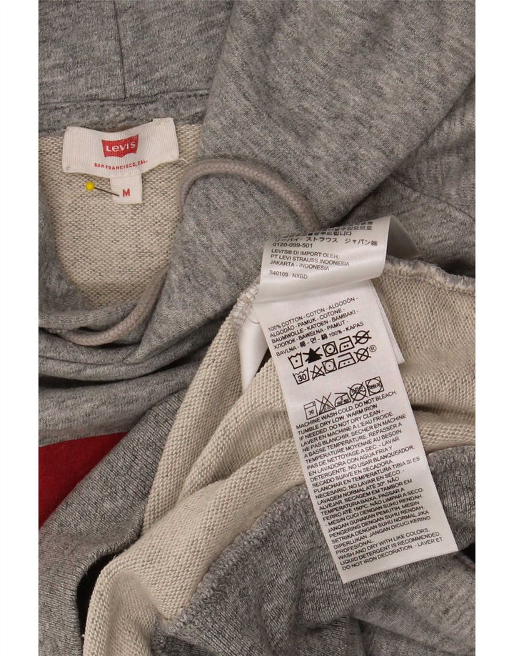 Мужской джемпер с капюшоном Levi's с рисунком, средний серый хлопок с крапинками