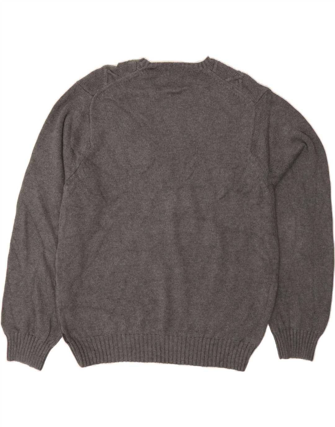 IZOD Mens Crew Neck Jumper Sweater Large Grey Argyle/Diamond Cotton Vintage Izod and Second-Hand Izod from Messina Hembry 