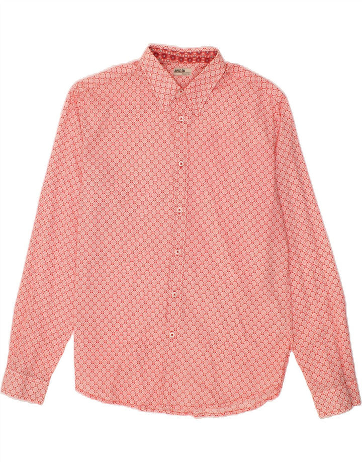 RIFLE Mens Shirt XL Red Geometric Cotton Vintage Rifle and Second-Hand Rifle from Messina Hembry 