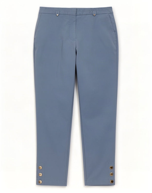 Женские узкие брюки-чиносы Marks & Spencer UK 14, большие W32 L28, синие, хлопок