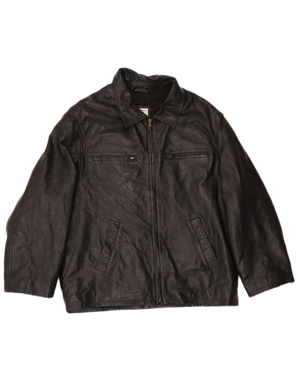 CONBIPEL Мужская кожаная куртка Free Heron IT 50, большая черная кожа