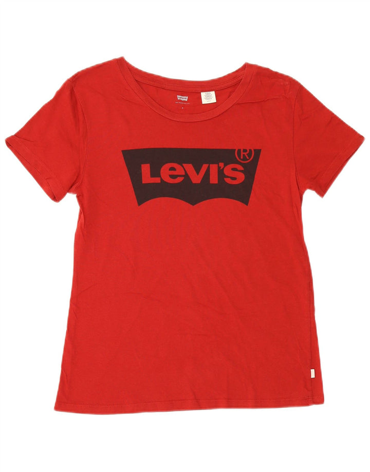 Женская футболка с рисунком Levi's Top UK 10, маленькая красная