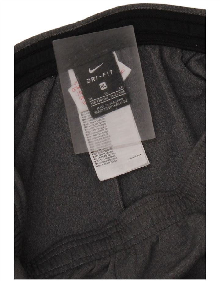 Спортивные брюки Nike Dri Fit для мальчиков 13–14 лет, XL, серые с цветными блоками