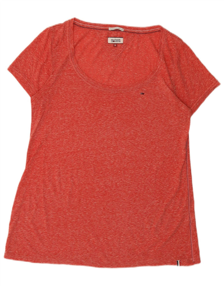 Женская футболка Tommy Hilfiger Top UK 14, средний красный в крапинку