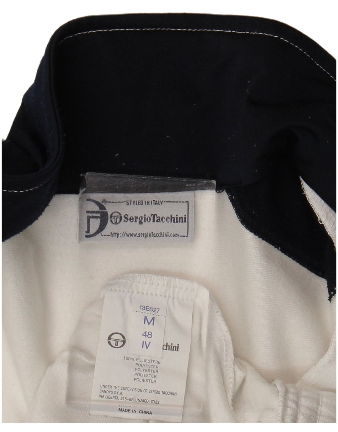 SERGIO TACCHINI Мужская спортивная куртка среднего размера с цветными блоками белого цвета