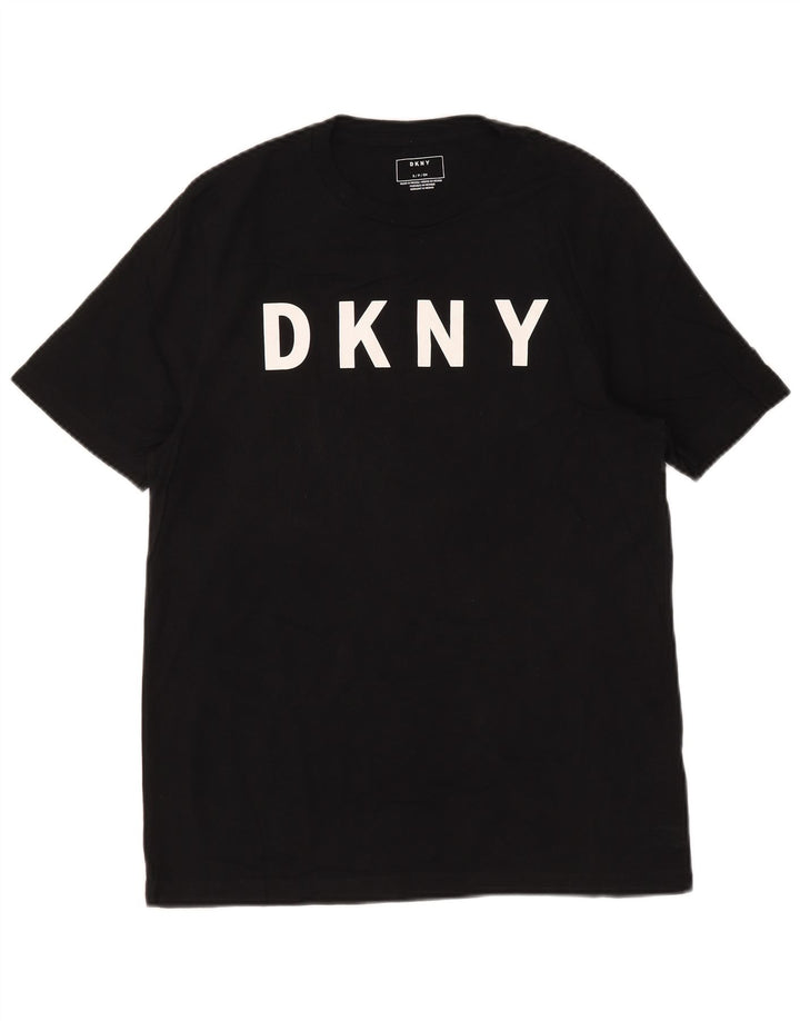 Мужская футболка с рисунком Dkny, маленькая, черная, хлопковая