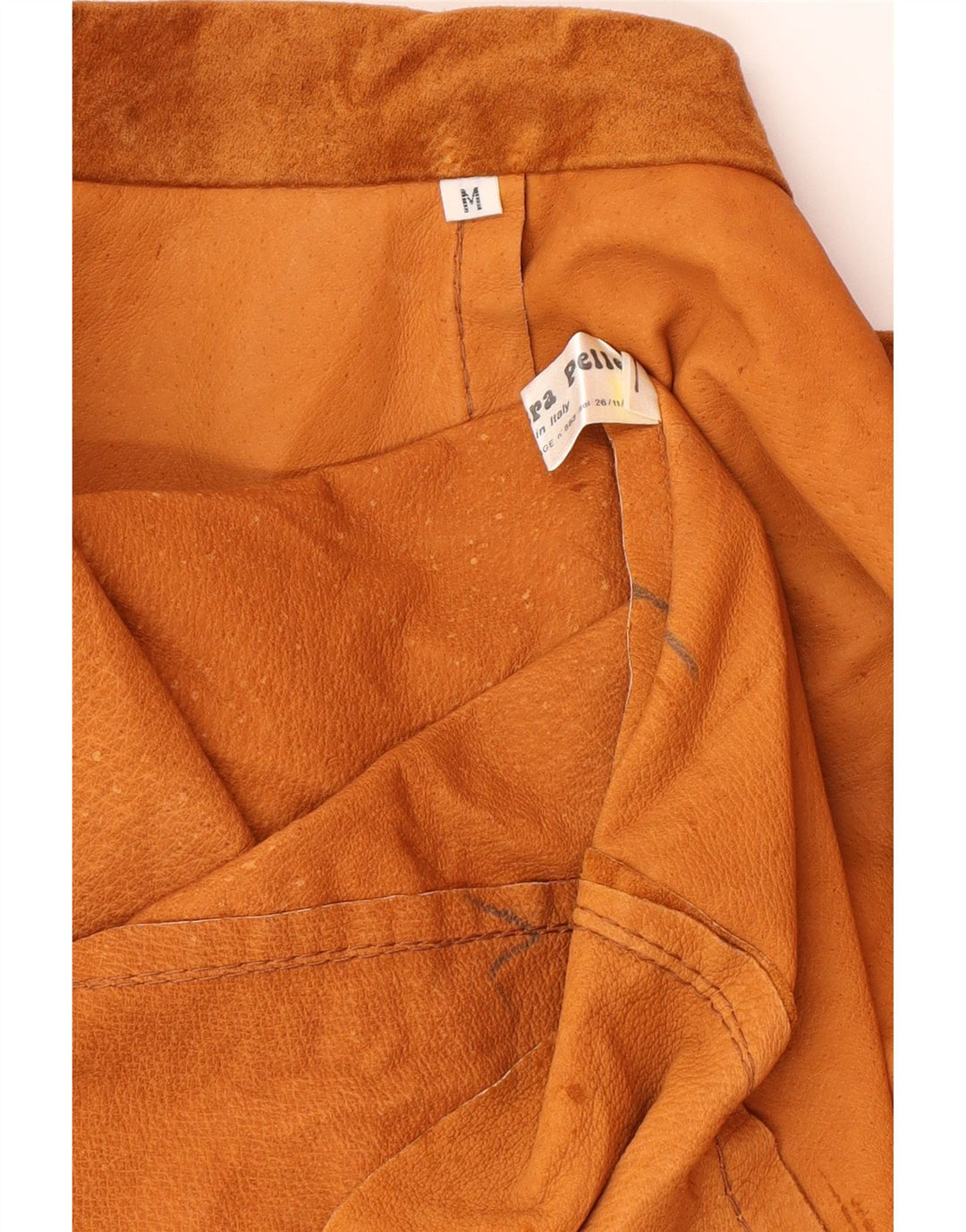 ВИНТАЖНОЕ женское замшевое пальто оверсайз UK 14, кожа среднего коричневого цвета