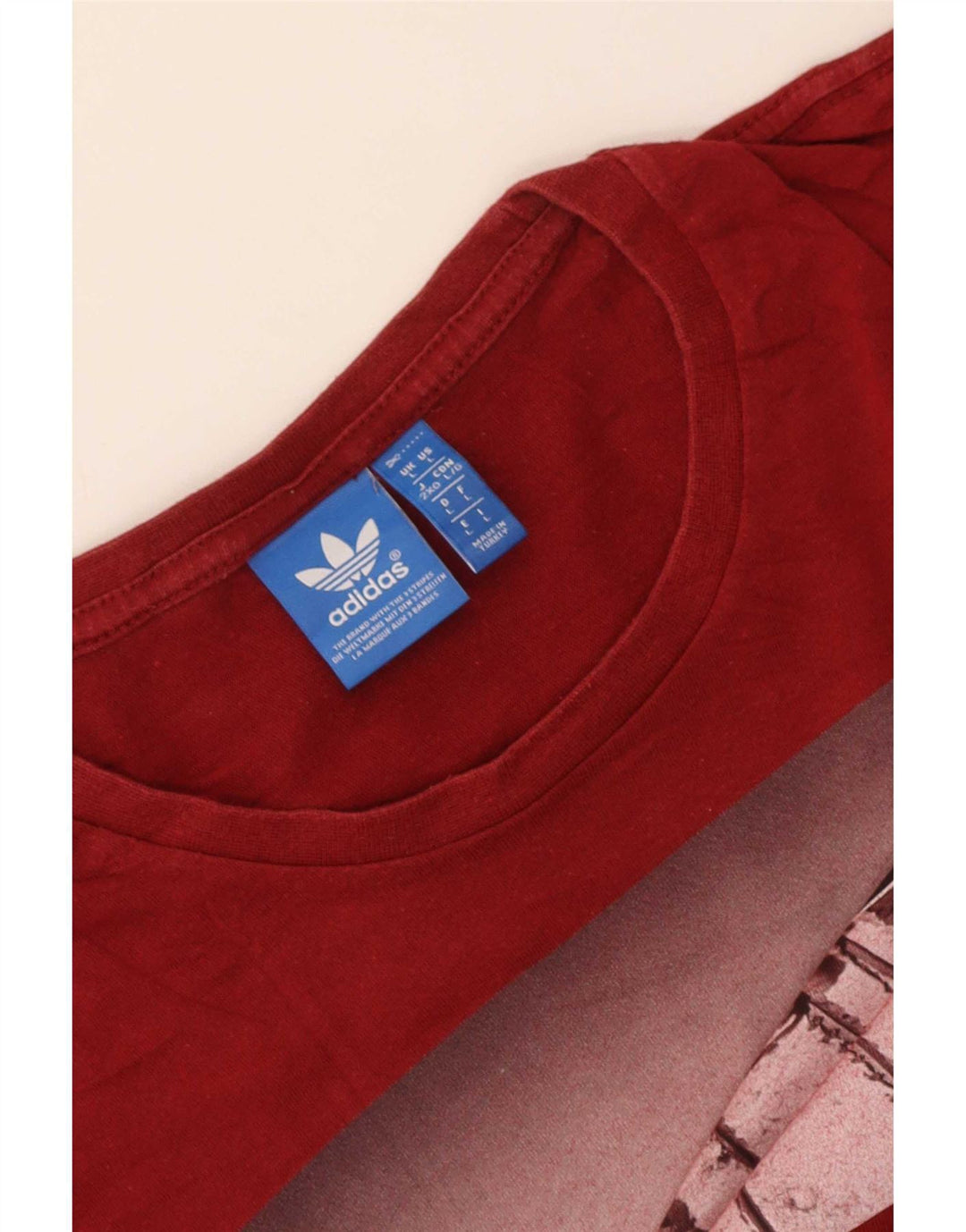 Мужская футболка с рисунком Adidas, большая красная