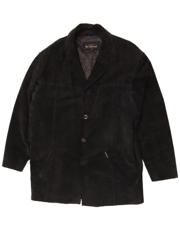 Мужская замшевая ветровка Ben Sherman UK 38, средний черный кожаный цвет