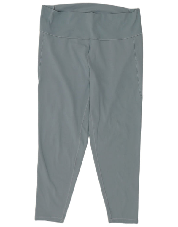 Женские укороченные леггинсы Adidas UK 24/26 2XL W36 L25 Синий полиэстер