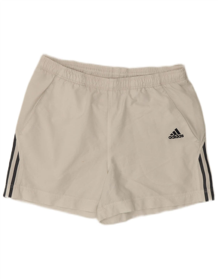 Мужские спортивные шорты Adidas большие белые из полиэстера
