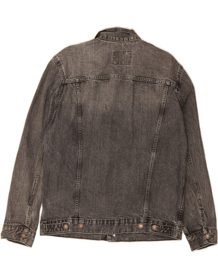 ZARA Mens Denim Jacket UK 40 Large Grey Cotton Vintage Zara and Second-Hand Zara from Messina Hembry 