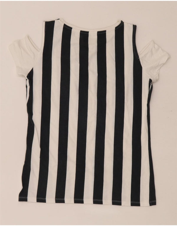 Женская футболка Slam Top UK 10, маленькая хлопковая белая полоска