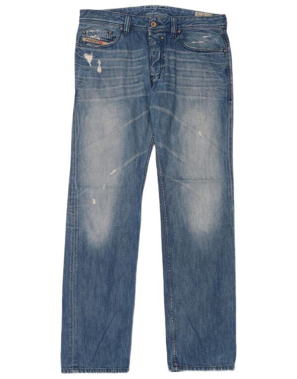 Мужские джинсы Diesel Safado Regular Slim Straight W33 L32, синий хлопок