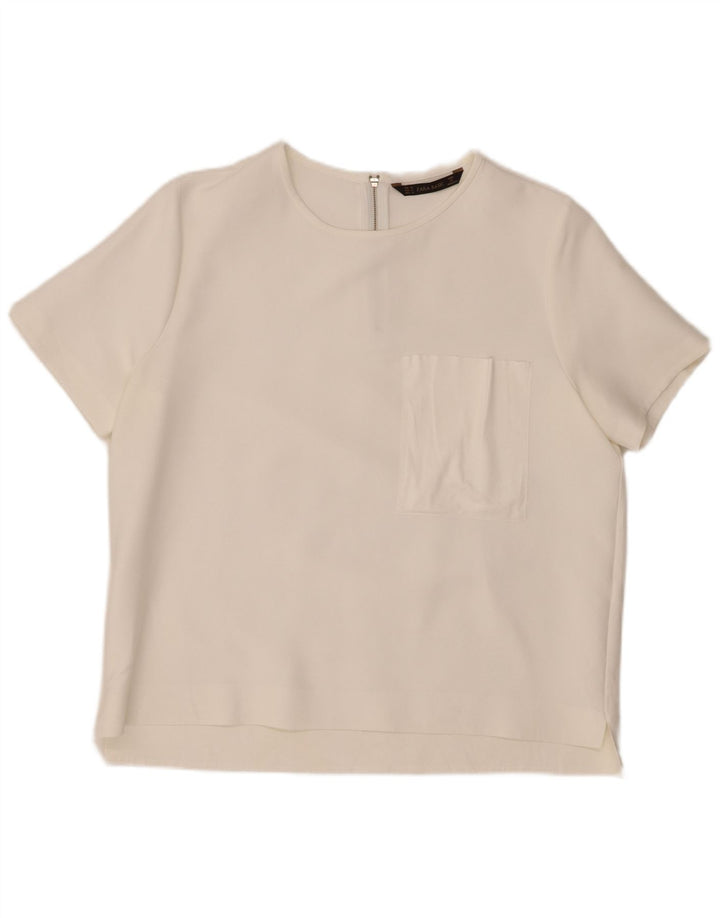 Женская блузка Zara Top UK 18 XL Белая