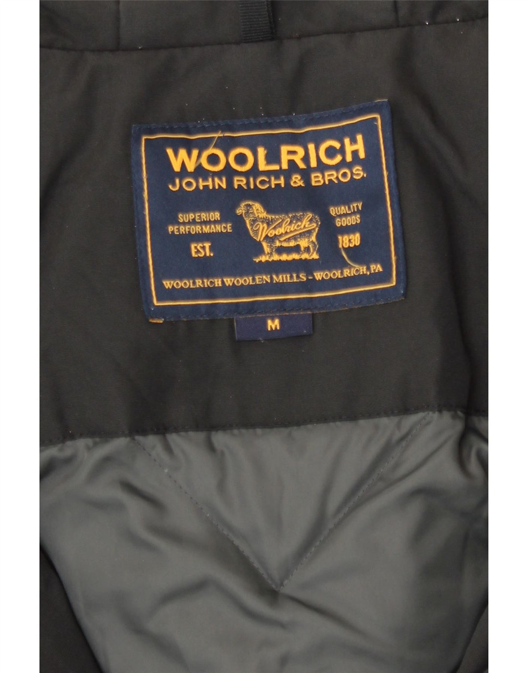 Женское стеганое пальто с капюшоном Woolrich UK 14, средний черный хлопок