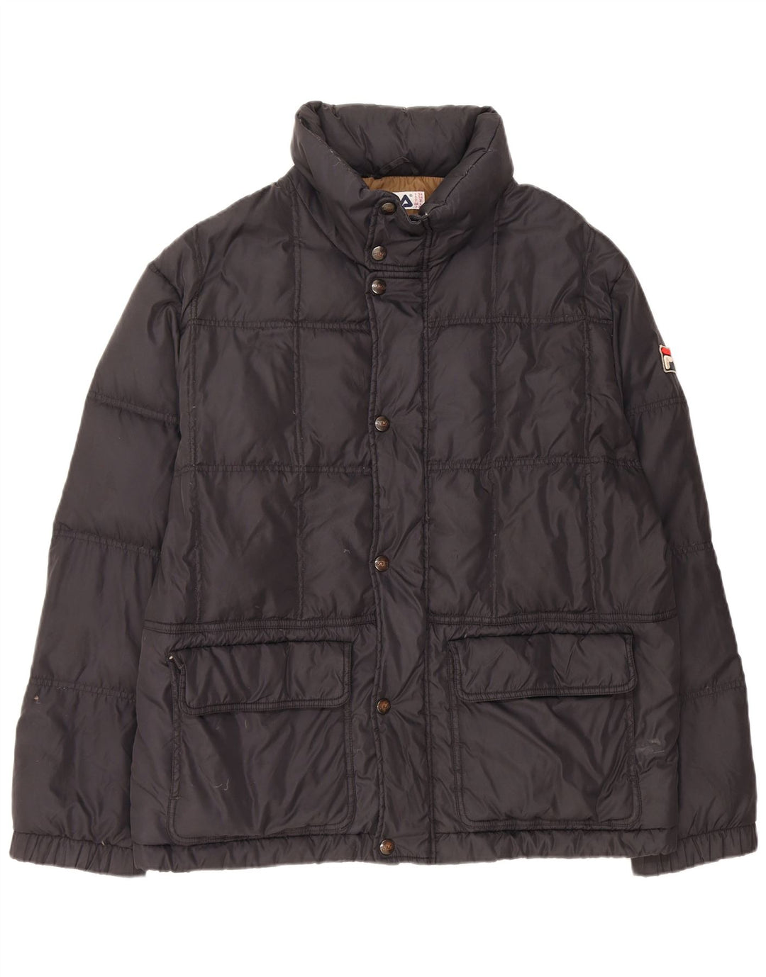 Fila Мужская утепленная куртка с капюшоном IT 54 2XL Черный Полиамид