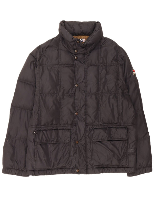 Fila Мужская утепленная куртка с капюшоном IT 54 2XL Черный Полиамид