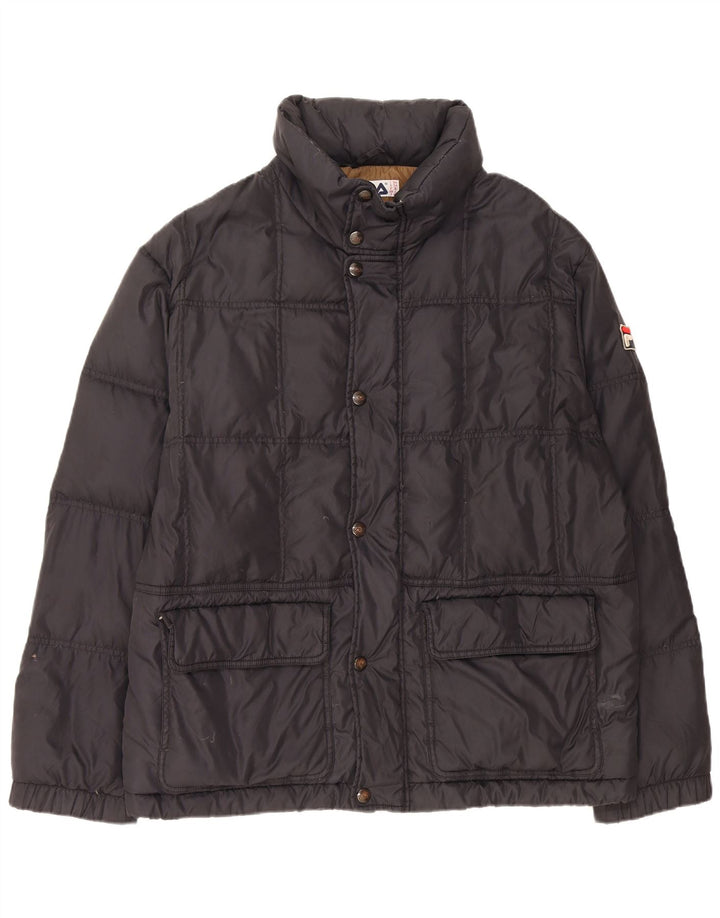 Fila Мужская утепленная куртка с капюшоном IT 54 2XL Черный Полиамид