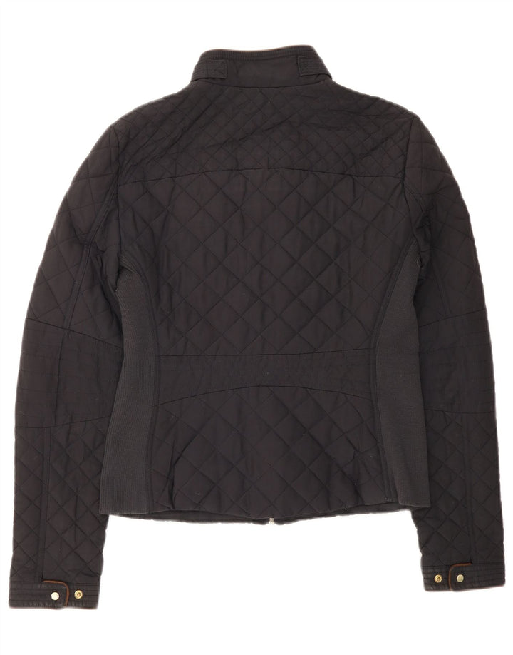 Женская стеганая куртка Zara UK 12, средний черный