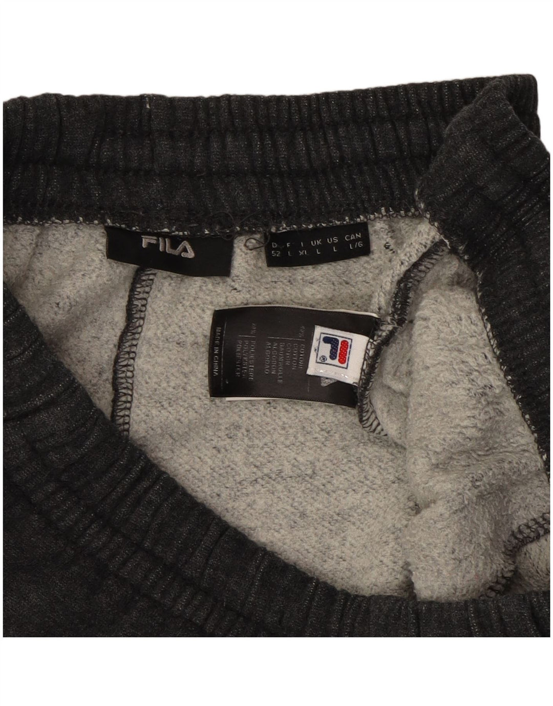 FILA Mens Tracksuit Trousers Joggers Large  Grey Cotton