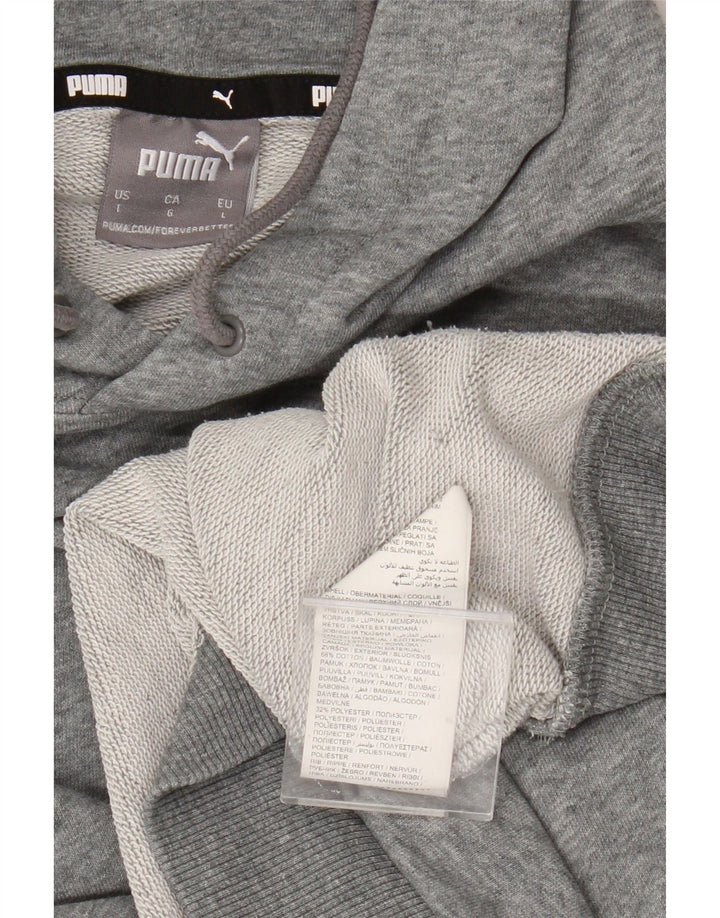 Мужской джемпер с капюшоном Puma, большой серый хлопок