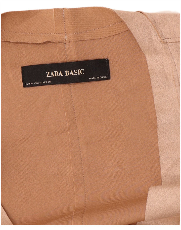 Женский пиджак из искусственной замши Zara UK 12, средний бежевый